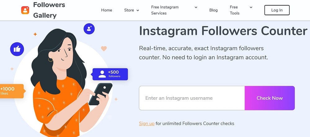 Insfollowup Instagram Followers Counter overview